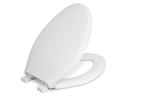 Centoco Lift & Clean, Slow Close Elongated Toilet Seat, USA, White | Lift-Off, Closed Front, Cover, Plastic, Made in the USA, 3800SCLC-001 - color: White, size: Elongated, style: Lift and Clean and Slow Close