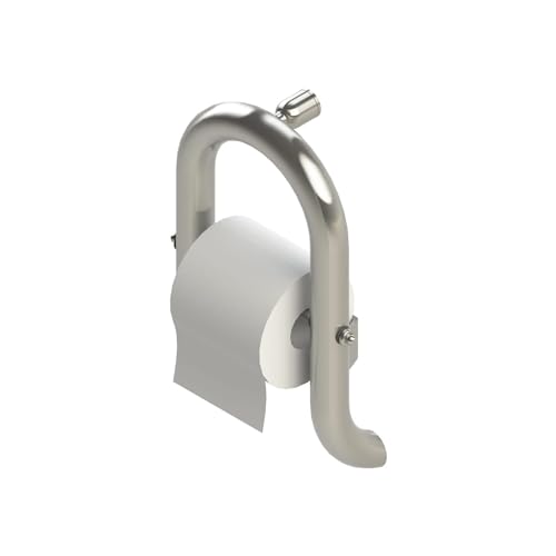 Toilet Roll Holder 13", Designer Premium Grab Bar for Bath and Shower Safety, Water Resistant, ADA Compliant Grab Bar for Adults, Seniors & Handicapped- Up to 500Lbs (Brushed Stainless) - color: Brushed Stainless