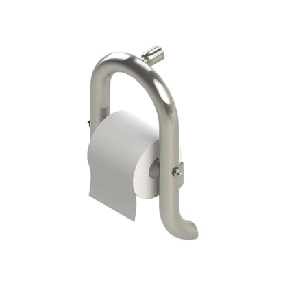 Toilet Roll Holder 13", Designer Premium Grab Bar for Bath and Shower Safety, Water Resistant, ADA Compliant Grab Bar for Adults, Seniors & Handicapped- Up to 500Lbs (Brushed Stainless) - color: Brushed Stainless