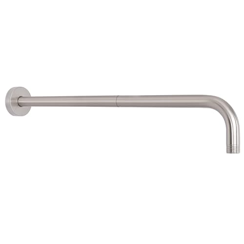 Shower Arm with Flange and Teflon Tape, Wall Mounted Shower Pipe 304 Stainless Steel Extension Arm for Fixed Shower Head & Handheld (24 Inch, Brushed Nickel) - color: Brushed Nickel, style: 24 Inch
