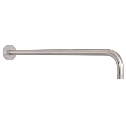 Shower Arm with Flange and Teflon Tape, Wall Mounted Shower Pipe 304 Stainless Steel Extension Arm for Fixed Shower Head & Handheld (24 Inch, Brushed Nickel) - color: Brushed Nickel, style: 24 Inch