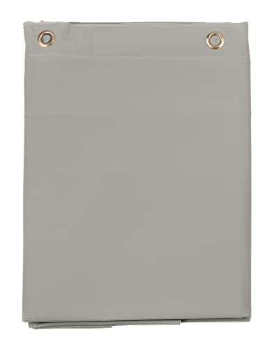 Elegant Heavy Duty Vinyl Shower Curtain Liner with 12 Metal Grommets Silver - color: Silver