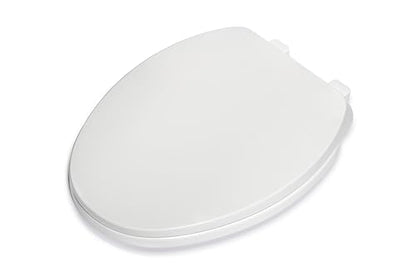 Barkley Plastic Toilet Seat with Stick Tight - Slow Close Toilet Seat with Soft Close, Hardware Included, No More Movement Feature, Fits Most Manufacturers Round Toilets