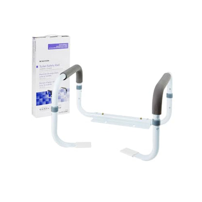 McKesson White Steel Toilet Safety Rail, 1 ct | up to 300 lbs - size: 16-1/2 to 19-1/2 Inch Width (1 ct)