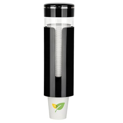 Cup Dispenser for 4oz–7oz Water Cooler & Mouthwash Cups | Bathroom Cup Dispenser,Wall Cup Holders for Most Occasions,Paste or Screw Install - color: black