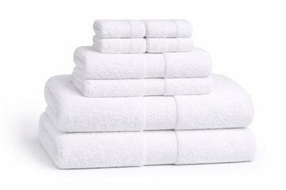 Lux Collection 8-Piece Luxury Towel Set, 100% Ring Spun Cotton, 400 GSM, White, Super Absorbent, Quick-Dry, 2 Bath, 2 Hand, 4 Washcloths