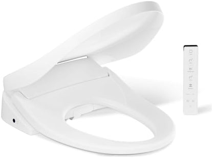 KOHLER PureWash E835 Elongated Electric Bidet Toilet Seat w Remote, White | 39399-0, Adjustable Position, Termperature and Pressure, Self Cleaning - size: Elongated
