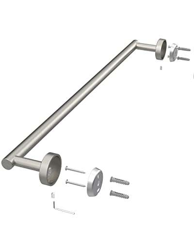 RARXTR 24 Inch Brushed Towel Bar Towel Rack for Bathroom Kitchen Hand Towel Holder Dish Cloths Hanger SUS304 Stainless Steel RUSTPROOF Wall Mount (Brushed Grey) - color: Brushed Grey, size: 22 inch(Center to Center)