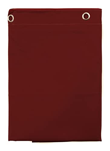 Elegant Heavy Duty Vinyl Shower Curtain Liner with 12 Metal Grommets Burgundy - color: Burgundy