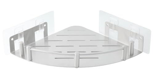 Shower Caddy Corner(1 Pack), 304 Stainless Steel,Integrated molding, High Weight Capacity,Wall mounted Bathroom Shelves with nail free adhesive, Suit for storage racks in bathrooms,Kitchens - size: 1Pack