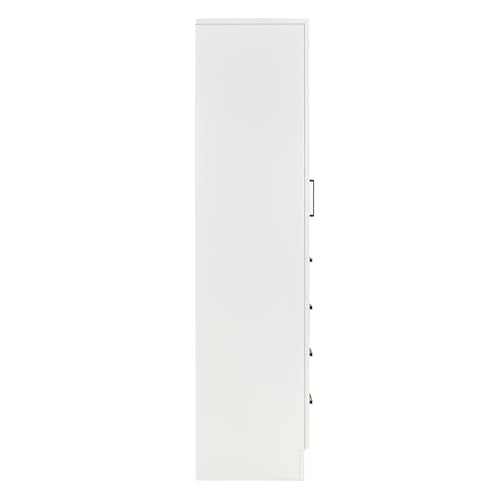 ARIEL Bathroom Storage Cabinet - Solid Hevea Wood and Fully Assembled for Long-Lasting Durability and Sophisticated Finish - color: White, style: Hepburn
