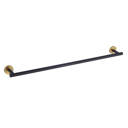 GERZWY Black & Gold Towel Bar, 30 Inch Stainless Steel Bathroom Wall Mounted Towel Rail, Hand Towel Holder AG1101C75-BD - color: Black & Gold, size: 30 Inch (Pack of 1)