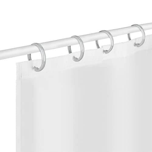Shower Curtain Rings-12 Pack- Plastic Shower Curtain Hooks O-Shaped Rings Hook Glide Easily on Bathroom Shower Rod(Grey)