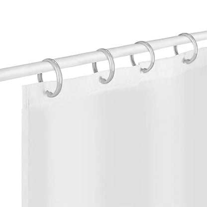 Shower Curtain Rings-12 Pack- Plastic Shower Curtain Hooks O-Shaped Rings Hook Glide Easily on Bathroom Shower Rod(Grey)
