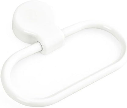 White Hand Towel Ring, Adhesive Towel Holder, Towel Rings for Bathroom Wall, Towel Ring Hand Towel Holder for Wall Mounted Round Towel Hanger, Hand Towel Holder for Bathroom