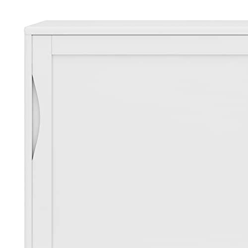 SIMPLIHOME Lowry 39" Acacia Wood Cabinet in Distressed Golden Wheat - color: White, size: 48 inch