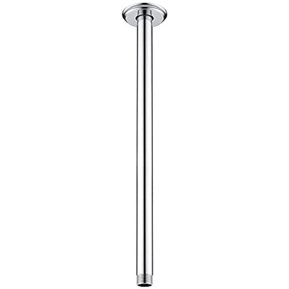 16 Inch Chrome Ceiling Mounted Shower Arm for Rain Shower Head | Shower arm and flange - color: Polished Chrome, size: 16 Inches