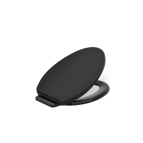 Kohler K-26801-7 Impro ReadyLatch Quiet Close Elongated Toilet Seat, Black - color: Black/Black, size: Elongated