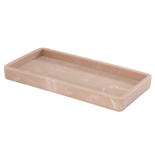 Nicole Miller - Vanity Tray, Resin Countertop Accessories, Dorm Room Essentials (Kendall Collection, Clay) - color: Clay, size: 40" x 28" x 5"