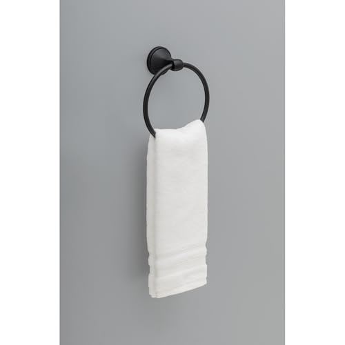 Delta Faucet Becker (1-Pack) Hand Towel Holder, Matte Black, Ring for Bathroom or Kitchen Sink, Wall Mounted BCK46-MB - color: Matte Black