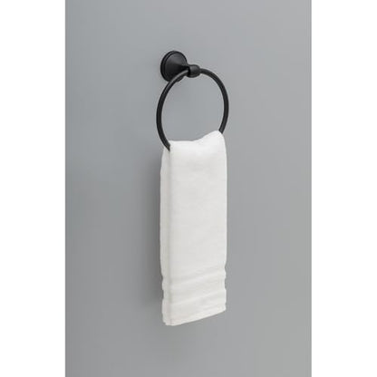 Delta Faucet Becker (1-Pack) Hand Towel Holder, Matte Black, Ring for Bathroom or Kitchen Sink, Wall Mounted BCK46-MB - color: Matte Black