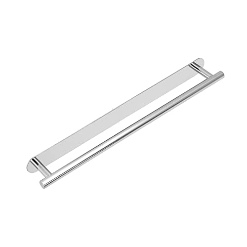 Stainless Steel Self Adhesive Towel Bar, Bathroom Towel Holder Wall Mounted No Drill Installation, Rust Towel Rack for Bath Kitchen Laundry Room (50cm) - size: 50cm