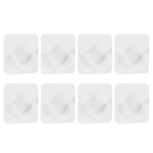 uxcell 8 Pack Shower Rod Holder, 0.87 Inch Adhesive Shower Curtain Rod Holder No Drilling Shower Rod Holders for Bathroom Bedroom, White(Rod Not Included) - size: 0.87 Inch