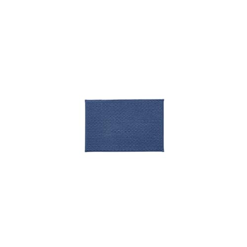 TYUU Bathroom Rugs Non Slip Washable, Super Absorbent Thin Bath Mat Small Quick Dry Low Pile Bathroom Rug, Navy Blue 16"x24" - color: Navy Blue, size: 1'4" X 2' (Rectangular)