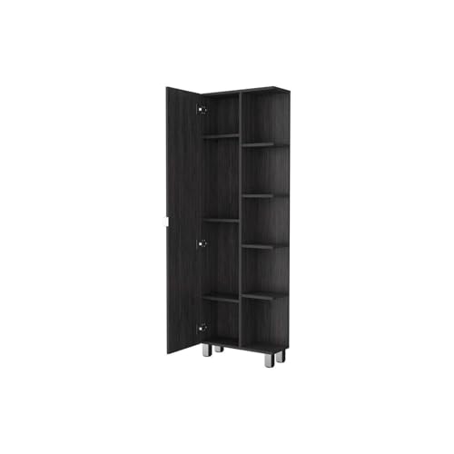 HomeStock Linen Tower Cabinet with Shelves, Bathroom Storage Organizer