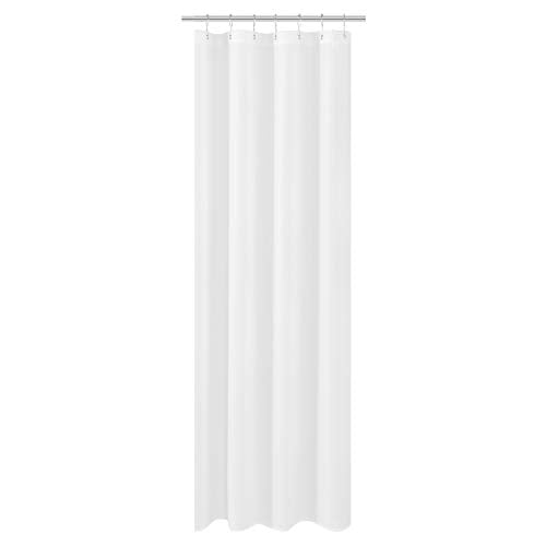N&Y HOME Fabric Small Stall Shower Curtain Liner Extra Long 36x84, White | Hotel Quality, Bottom Magnets, Machine Washable, Water Repellent, 36 x 84 inches Narrow Bathroom Curtain with Grommets - color: White, size: 36"W x 84"L (Pack of 1)
