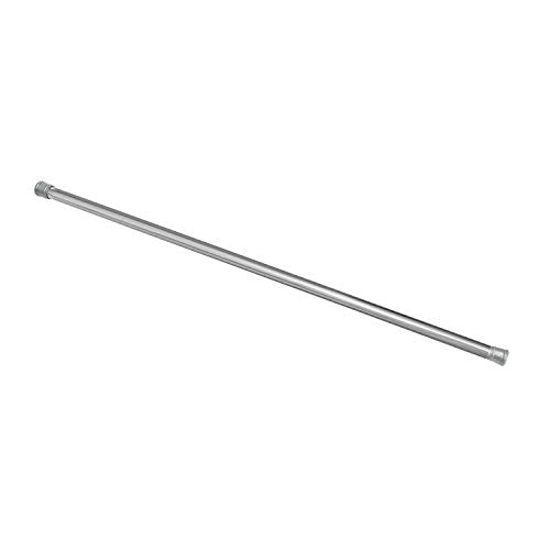 Tension Curtain Rod | Spring Loaded | Adjustable Expandable 42”-76” | Bathroom Shower Rod | Closet Pole | Room Divider | No Rust | No Drilling | Chrome - color: Silver