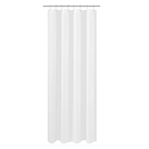 N&Y HOME Fabric Shower Curtain Liner Long Stall Size 48 x 78 inches, White | Hotel Quality, Bottom Magnets, Machine Washable, Water Repellent, 48x78 Bathroom Curtain with Grommets - color: White, size: 48"W x 78"L (Pack of 1)
