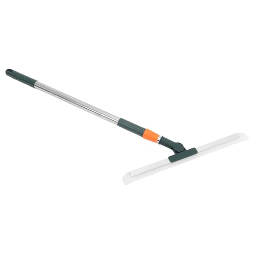 Silicone Squeegee for Window Cleaning and Shower Walls, 36cm Long Handle Water Scraper with Extendable Rod, Floor and Tile Scraper for Bathroom and Kitchen Use