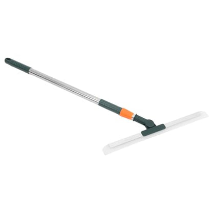 Silicone Squeegee for Window Cleaning and Shower Walls, 36cm Long Handle Water Scraper with Extendable Rod, Floor and Tile Scraper for Bathroom and Kitchen Use