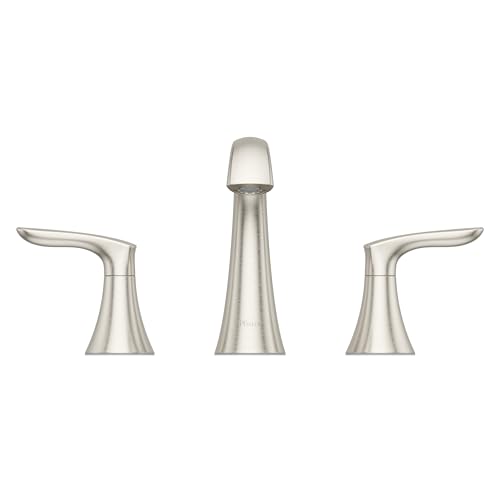 Pfister Weller Bathroom Sink Faucet, 8-Inch Widespread, 2-Handle, 3-Hole, Brushed Nickel Finish, LG49WR0K (Pack of 3) - color: Brushed Nickel, size: 3 Pack
