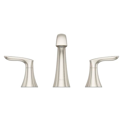 Pfister Weller Bathroom Sink Faucet, 8-Inch Widespread, 2-Handle, 3-Hole, Brushed Nickel Finish, LG49WR0K (Pack of 3) - color: Brushed Nickel, size: 3 Pack