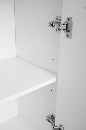 Versatile 77-Inch White Tall Storage Cabinet with 2 Doors and Adjustable Shelves, Linen Tower Cabinet, Bathroom Organizer and Storage, Kitchen Cabinet, Pantry Organizer, and Linen Closet - size: Narrow
