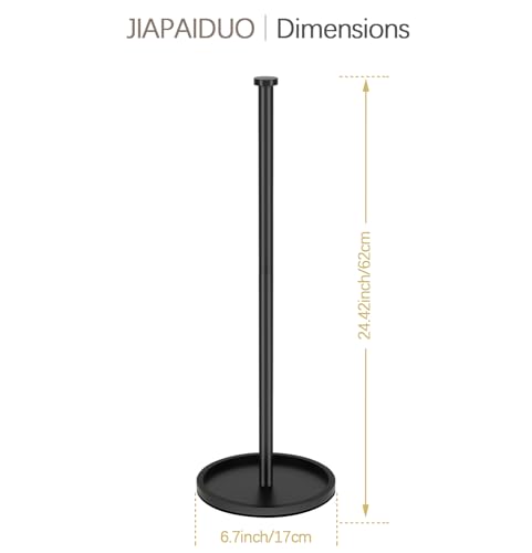 Toilet Paper Holder Stand with Reserve Function, Black Toilet Roll Holder Free Standing, Toilets Paper Storage Stand for 5 Rolls of Toilets Papers，Modern Design - color: Black