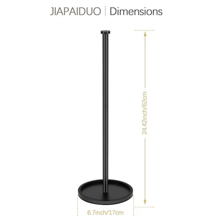 Toilet Paper Holder Stand with Reserve Function, Black Toilet Roll Holder Free Standing, Toilets Paper Storage Stand for 5 Rolls of Toilets Papers，Modern Design - color: Black