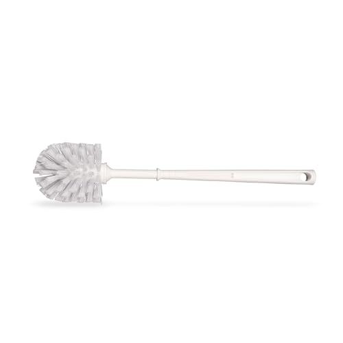 Sparta Flo-Pac Toilet Bowl Brush for Commercial Restrooms, Heavy Duty Toilet Brush with Plastic Handle for Bathrooms, 11 Inches, White
