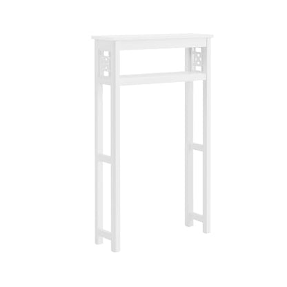 Alaterre Furniture Derby Over-the-Toilet Storage Shelf, White, 27”x8”x44” - size: 44-Inch Tall