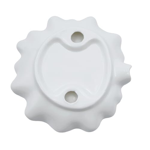 Ceramic Soap Dish Self-Draining Lotus Leaf Soap Holder Soap Saver for Bathroom,Kitchen,Sink,Bathtub(White) - color: White