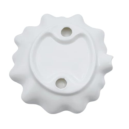 Ceramic Soap Dish Self-Draining Lotus Leaf Soap Holder Soap Saver for Bathroom,Kitchen,Sink,Bathtub(White) - color: White