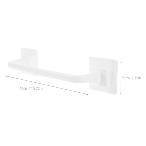 OUNONA 2pcs Towel Bar for Bathroom Wall - No Drilling Adhesive Wall Hand Or Body Towel Hanger for Kitchen and Laundry - Easy Install & Water-Resistant Contemporary Bathrobe Slippers Organizer