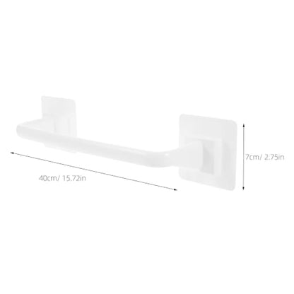 OUNONA 2pcs Towel Bar for Bathroom Wall - No Drilling Adhesive Wall Hand Or Body Towel Hanger for Kitchen and Laundry - Easy Install & Water-Resistant Contemporary Bathrobe Slippers Organizer