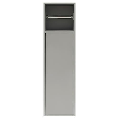 Recessed Toilet Paper Holder, 4 Tiers in Wall Toilet Paper Holder, 304 Stainless Steel Recessed Bathroom Cabinet Tissue Paper Storage Cabinet with Dispenser (Silver) - color: Silver