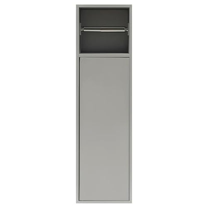 Recessed Toilet Paper Holder, 4 Tiers in Wall Toilet Paper Holder, 304 Stainless Steel Recessed Bathroom Cabinet Tissue Paper Storage Cabinet with Dispenser (Silver) - color: Silver