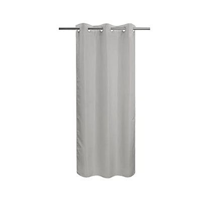 River Dream Stall Size No Hook Grey Shower Curtain Soft Microfiber - 36" Wide Small Fabric Shower Curtain Set for Narrow Stall, Waterproof & Washable, Bottom Magnets, Gray, 36x74 - color: Grey, size: 36"W x 74"L (Pack of 1)