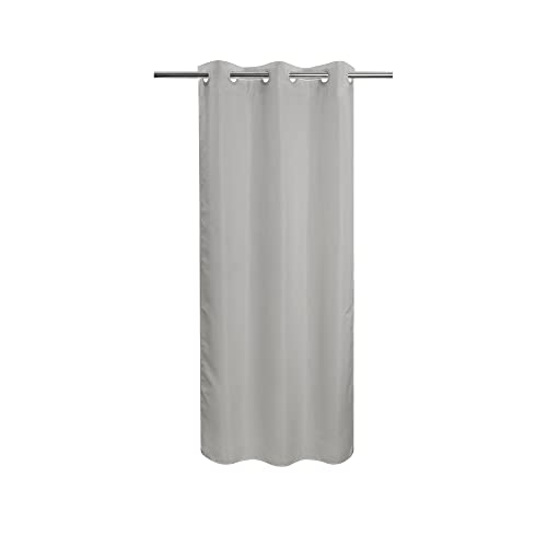 River Dream Stall Size No Hook Grey Shower Curtain Soft Microfiber - 36" Wide Small Fabric Shower Curtain Set for Narrow Stall, Waterproof & Washable, Bottom Magnets, Gray, 36x74 - color: Grey, size: 36"W x 74"L (Pack of 1)