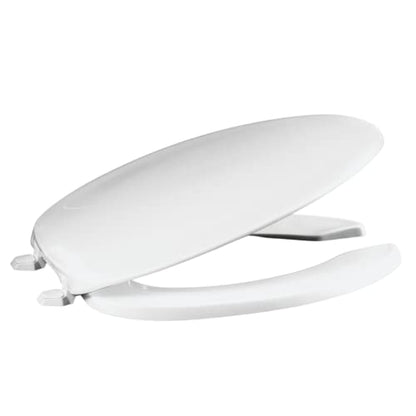 Centoco Elongated Toilet Seat, Open Front, Residential/Commercial, White | Heavy Duty Hinge, Plastic, Open Front with Cover, Regular Duty Residential or Light Weight Commercial Use, 620-001 - color: White, size: Elongated, style: Open Front